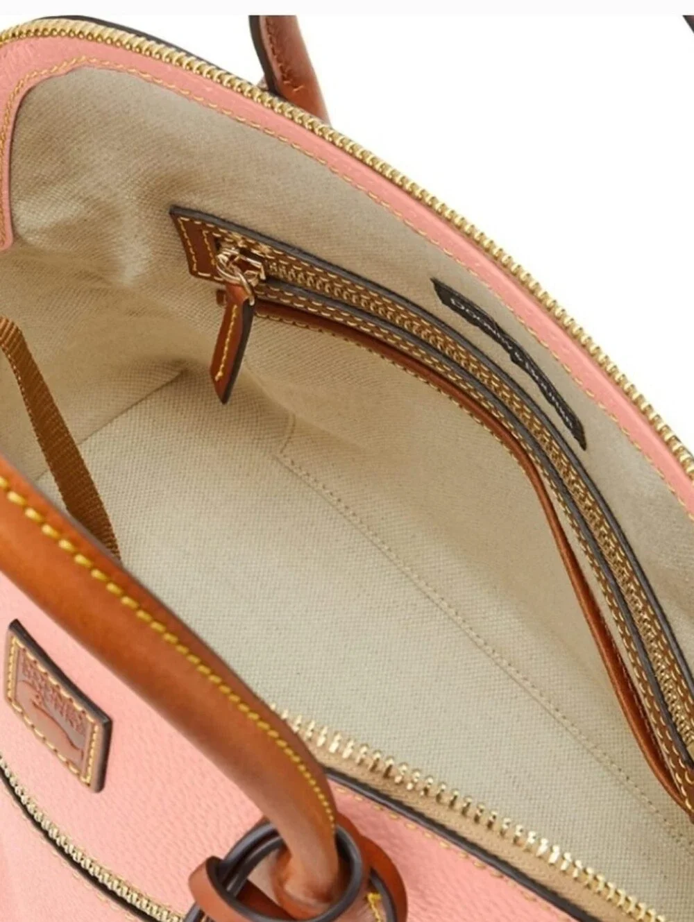 Dooney & Bourke Pale Pink Pebble Leather Large Satchel